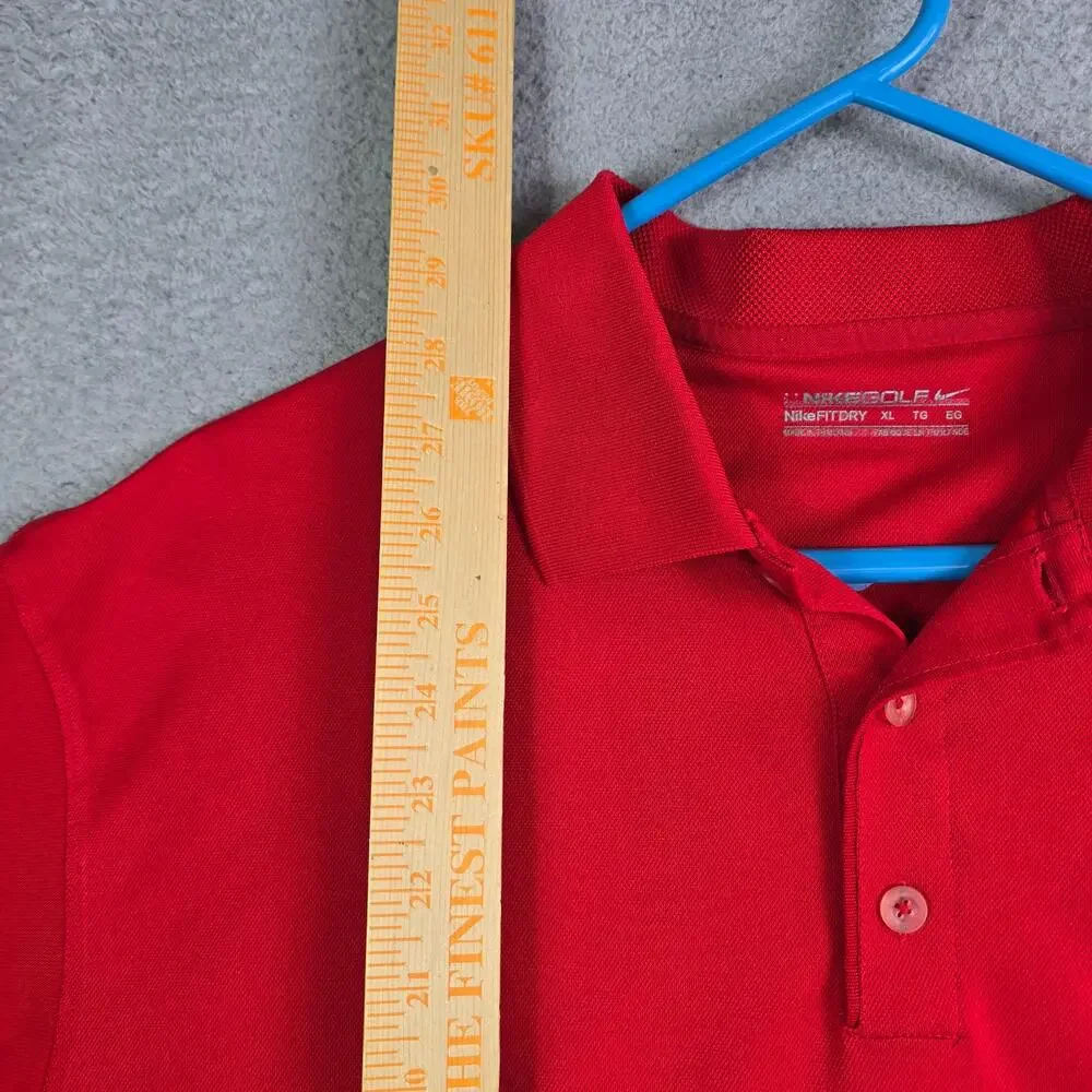 Nike Fit Dry Golf Polo‎ Shirt Men's XL Casual Sunday Red Tour Athletic